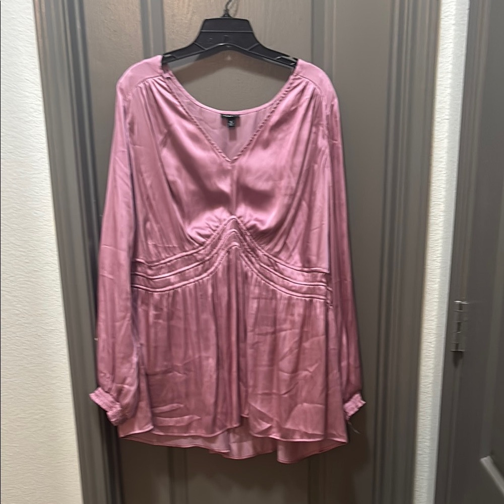 Satin Pink Women's Top